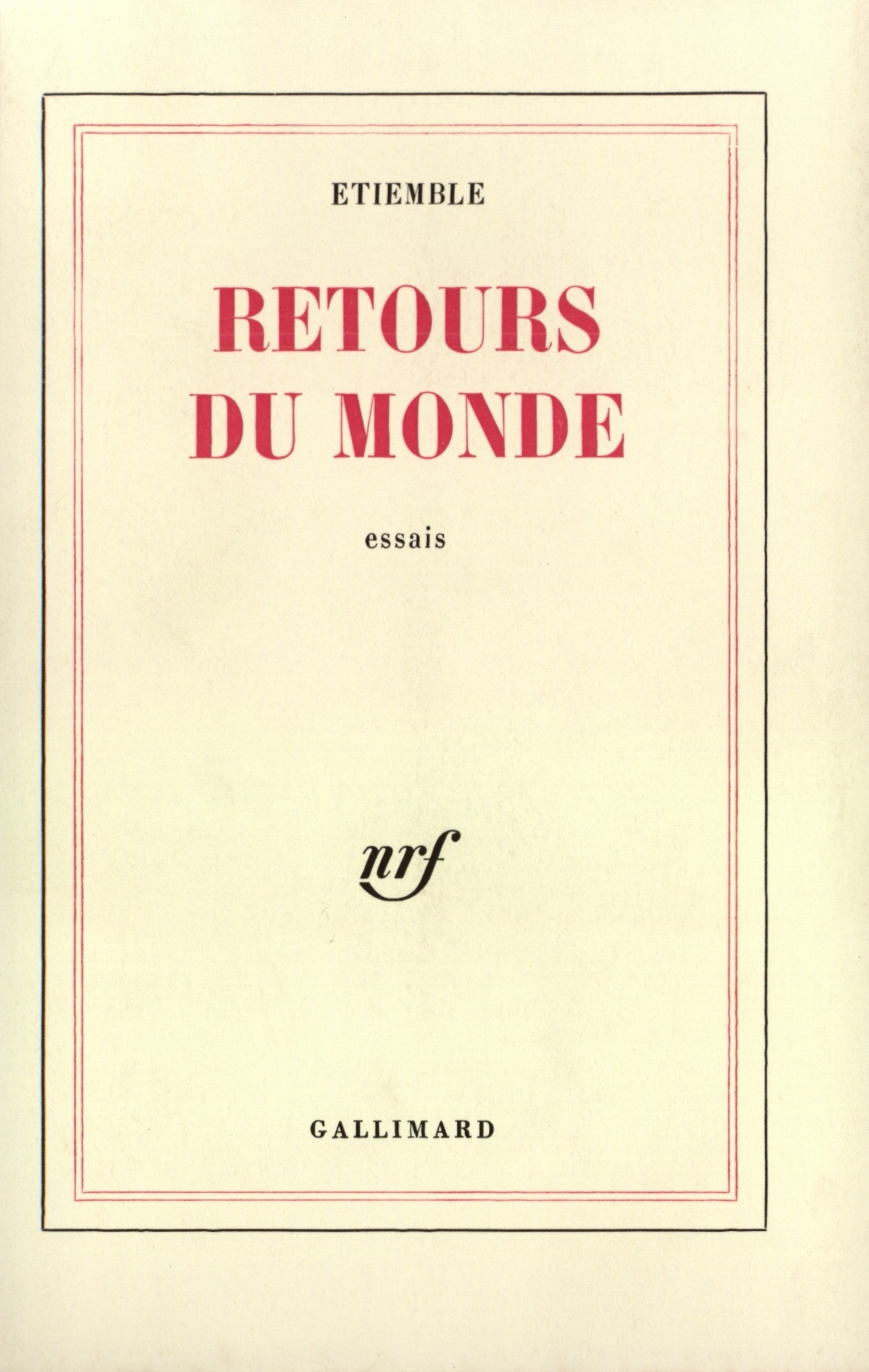 Retours du monde (9782070269808-front-cover)