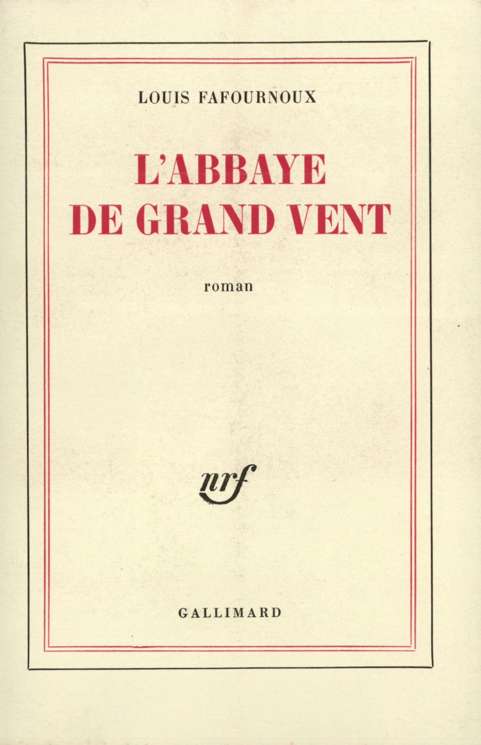 L'Abbaye de grand vent (9782070279524-front-cover)