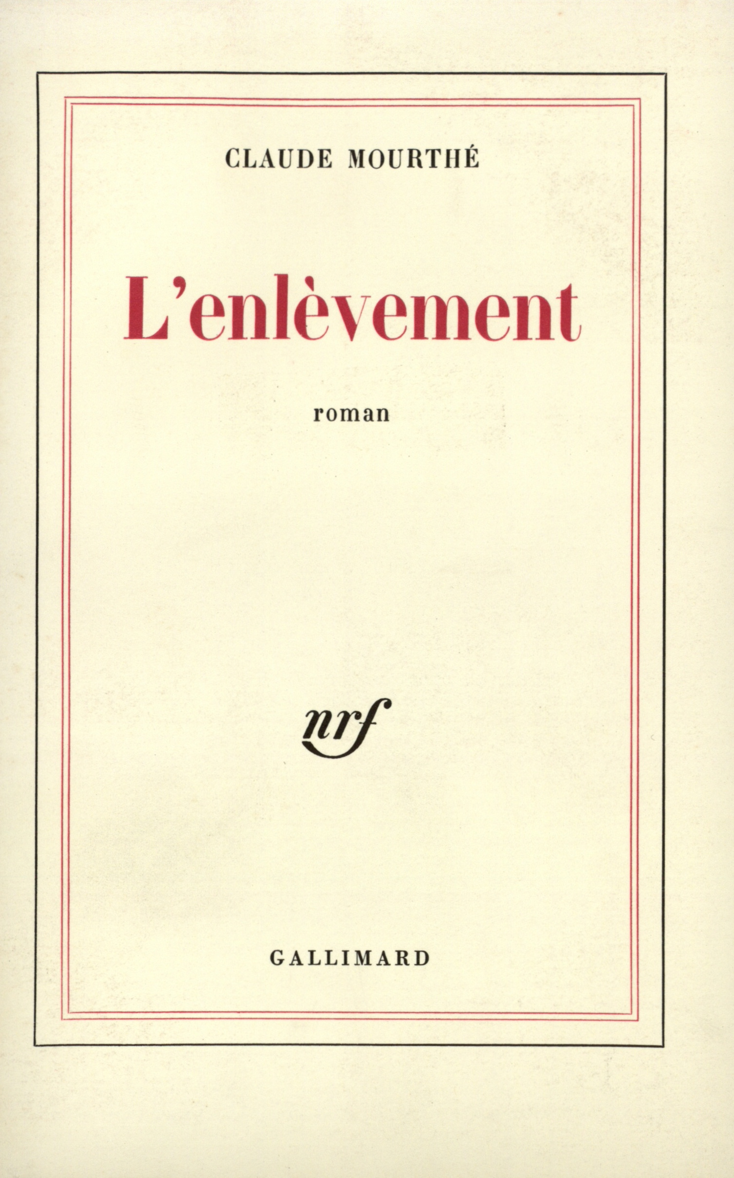 L'Enlèvement (9782070283378-front-cover)