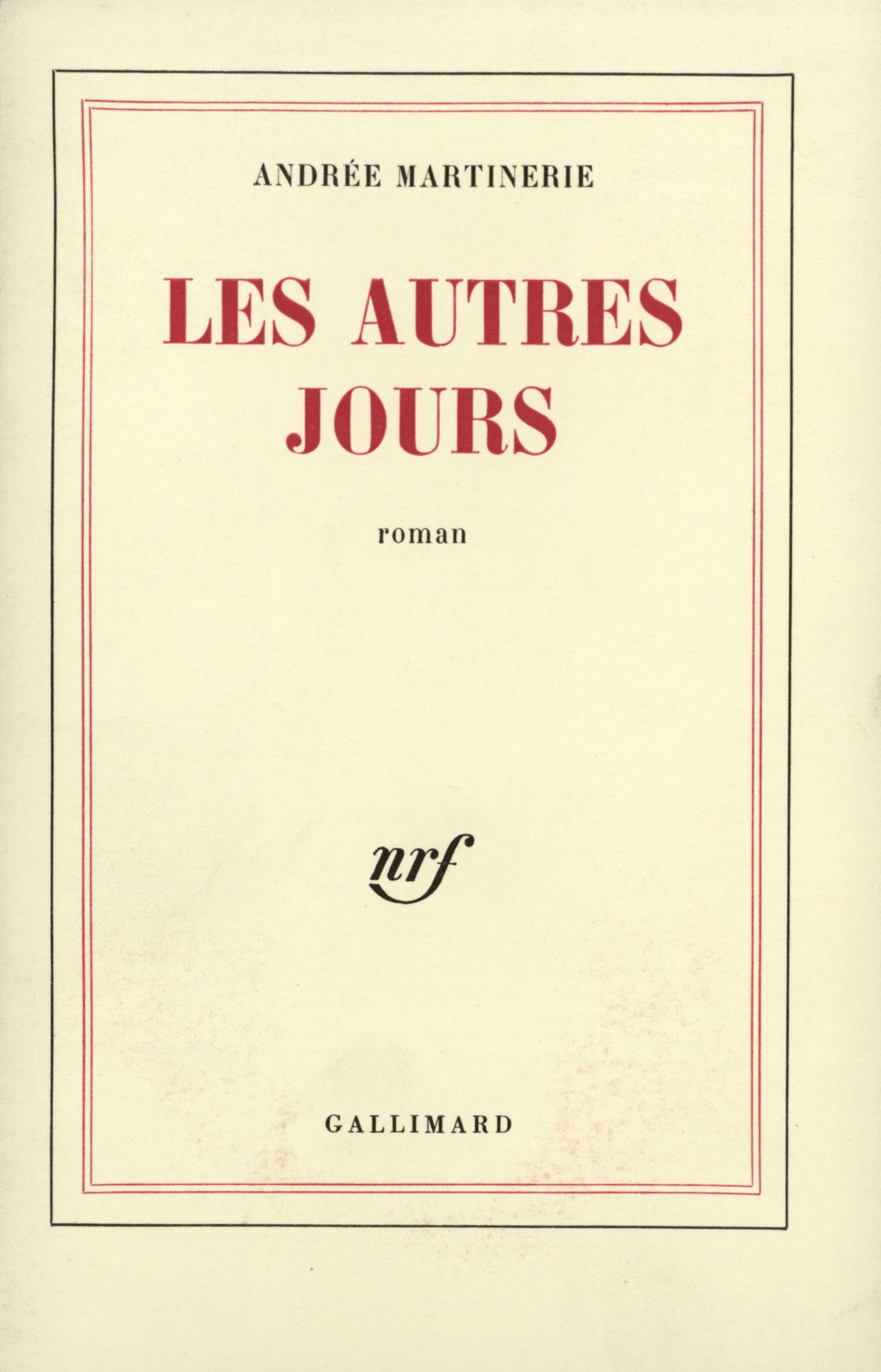 Les Autres jours (9782070242498-front-cover)