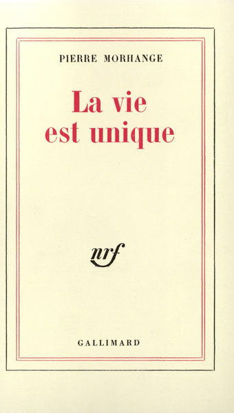 La Vie est unique (9782070246274-front-cover)