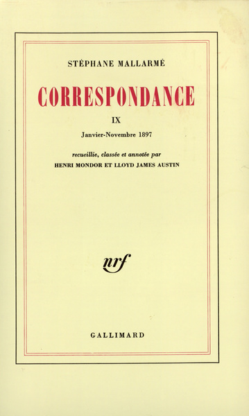 Correspondance, Janvier - Novembre 1897 (9782070267330-front-cover)