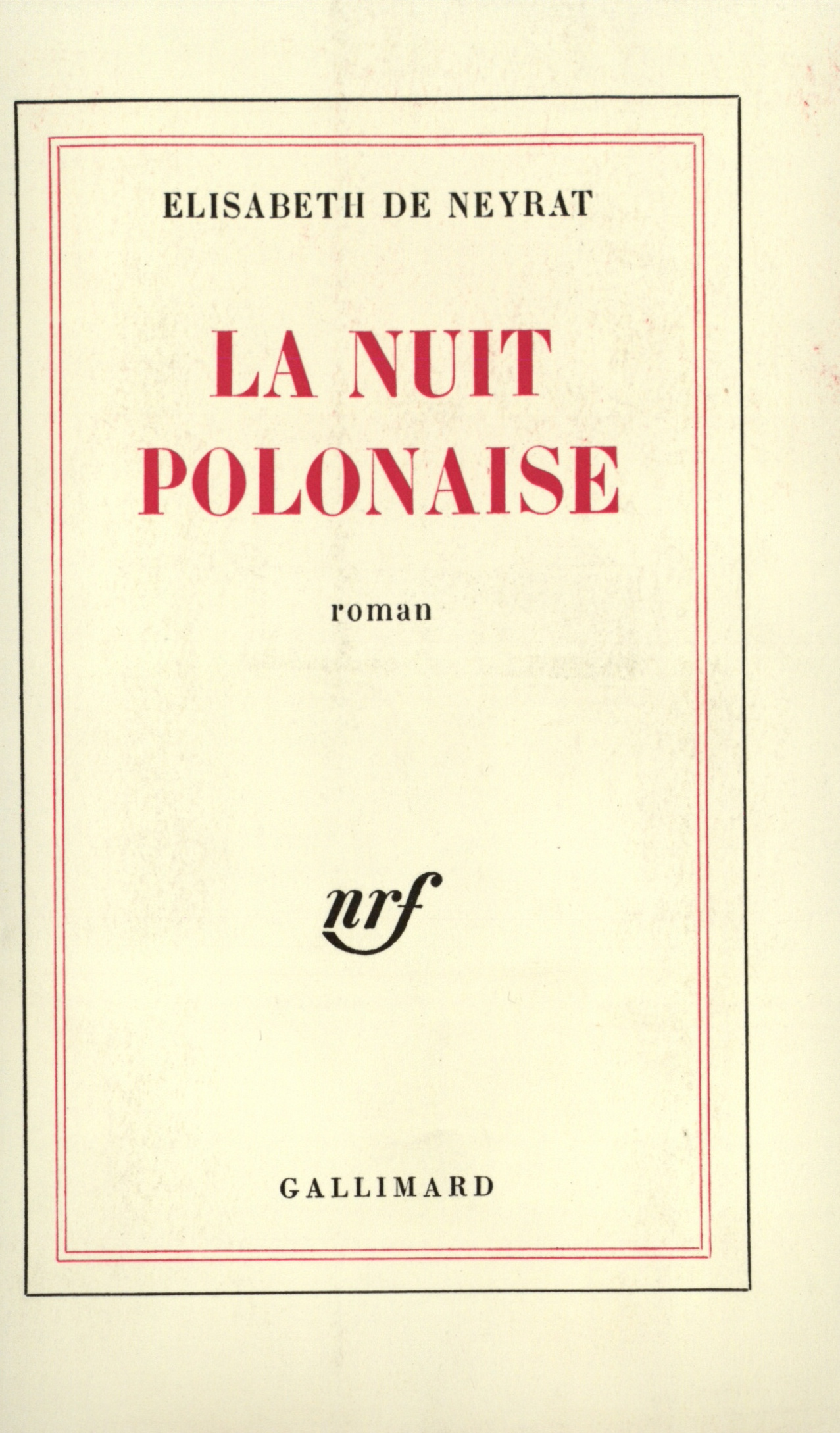 La Nuit polonaise (9782070247165-front-cover)