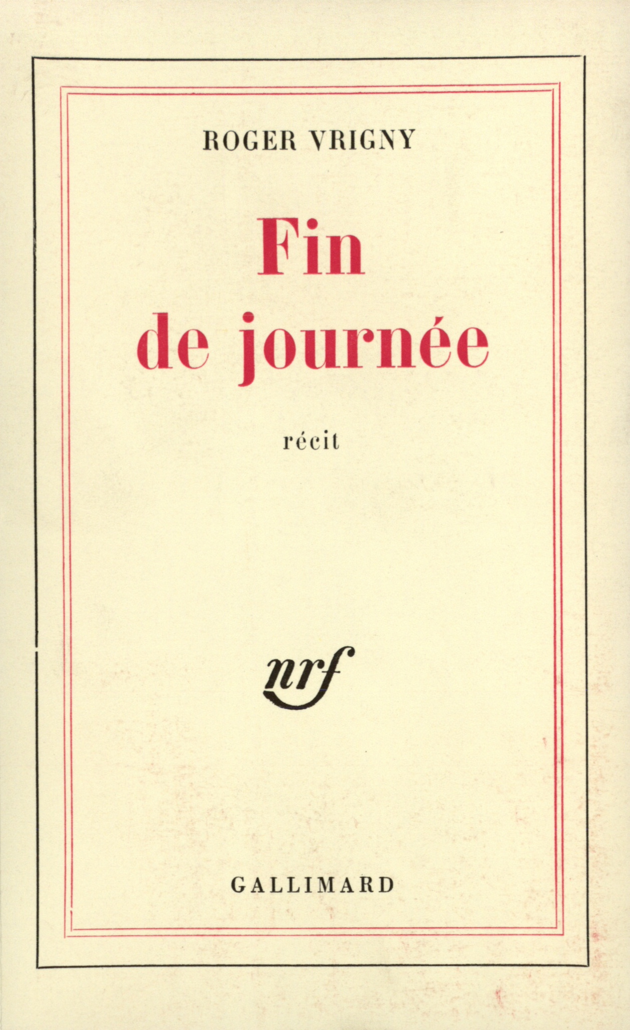 Fin de journée (9782070274239-front-cover)