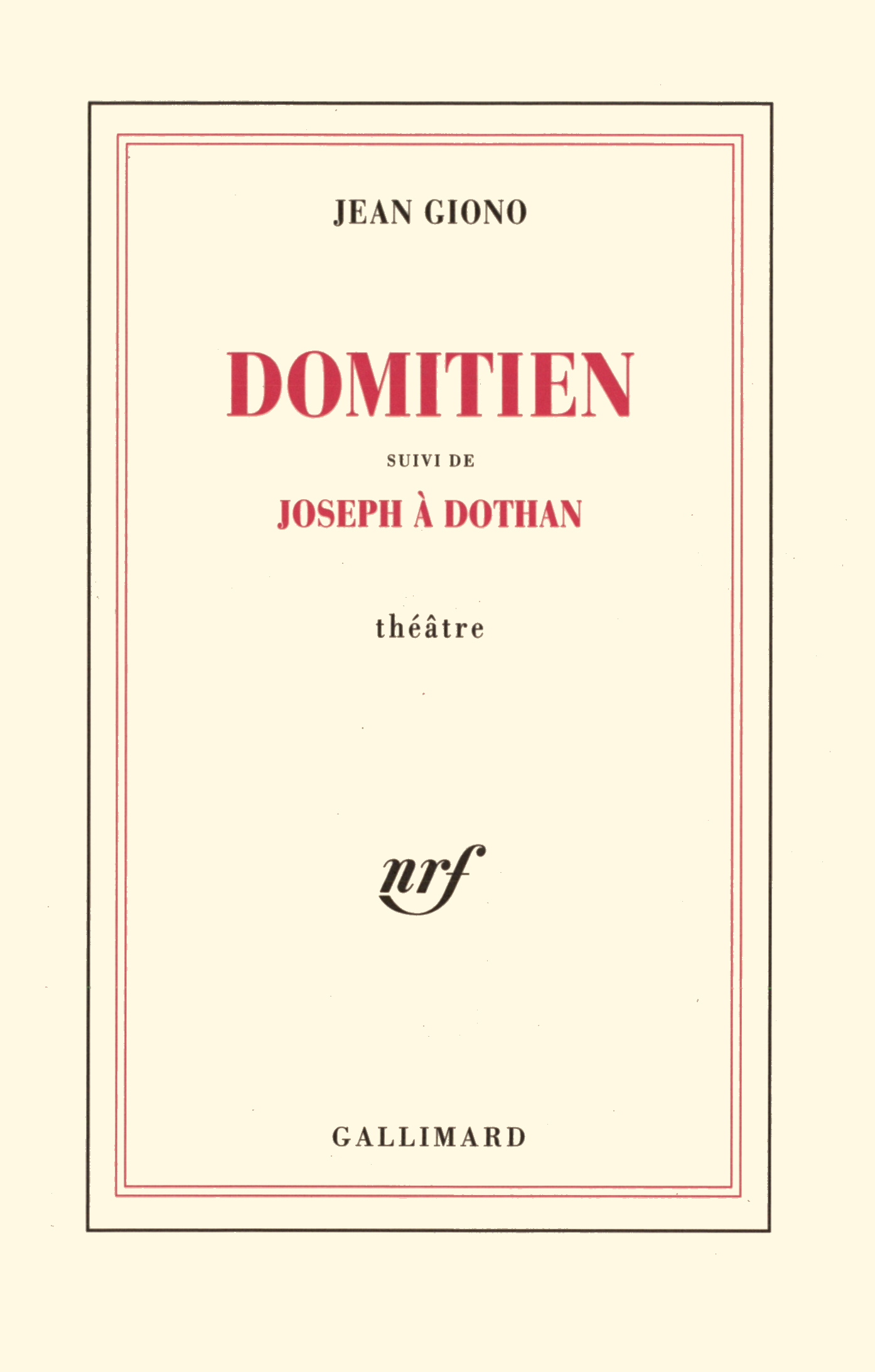 Domitien / Joseph à Dothan (9782070228324-front-cover)