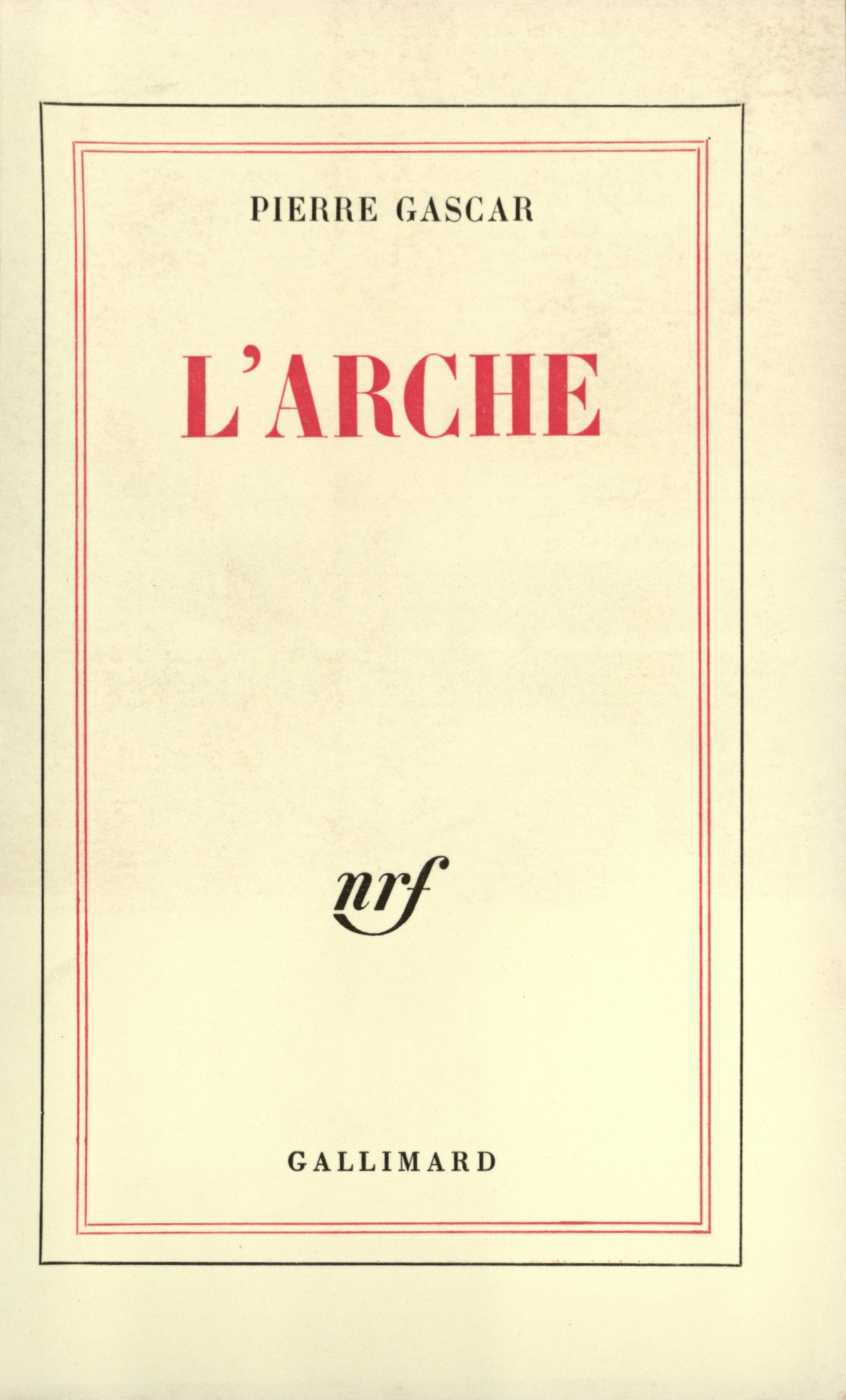 L'Arche (9782070277698-front-cover)