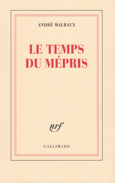 Le Temps du Mépris (9782070241323-front-cover)