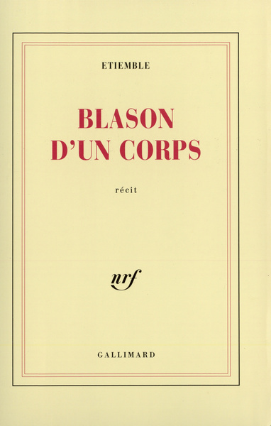 Blason d'un corps (9782070222704-front-cover)