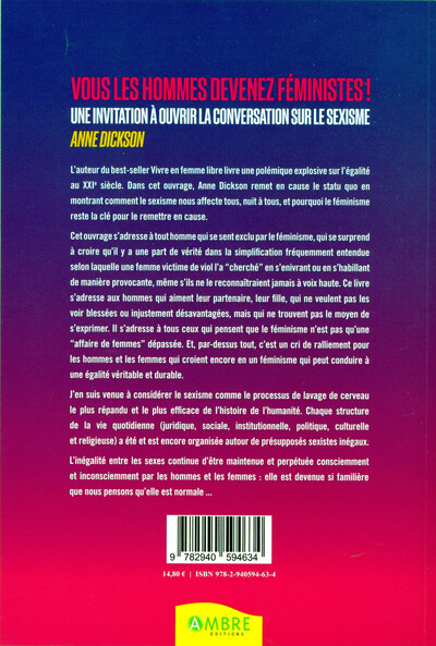 Vous les hommes, devenez féministes ! Une invitation à ouvrir la conversation sur le sexisme (9782940594634-back-cover)