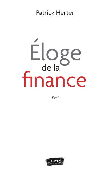 Éloge de la finance (9791030203882-front-cover)