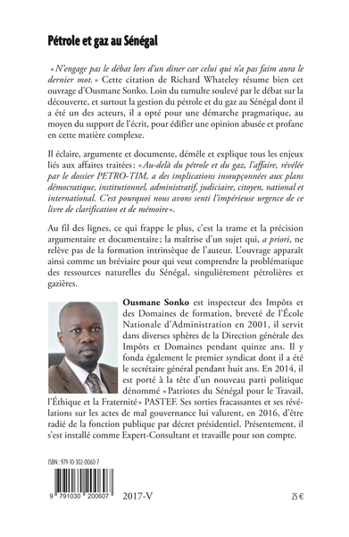 Pétrole et gaz au Sénégal (9791030200607-back-cover)