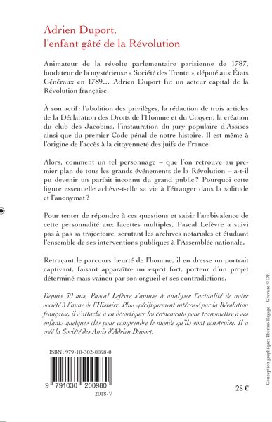Adrien Duport, L'enfant gâté de la Révolution (9791030200980-back-cover)
