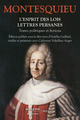L'Esprit des lois - Lettres persanes - Textes politiques et fictions (9782382926215-front-cover)