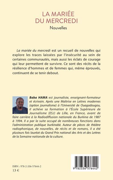 La mariée du mercredi, Nouvelles (9782336576442-back-cover)