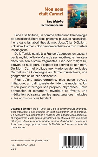 Mon nom était Carmel, Une histoire méditerranéenne (9782336595719-back-cover)