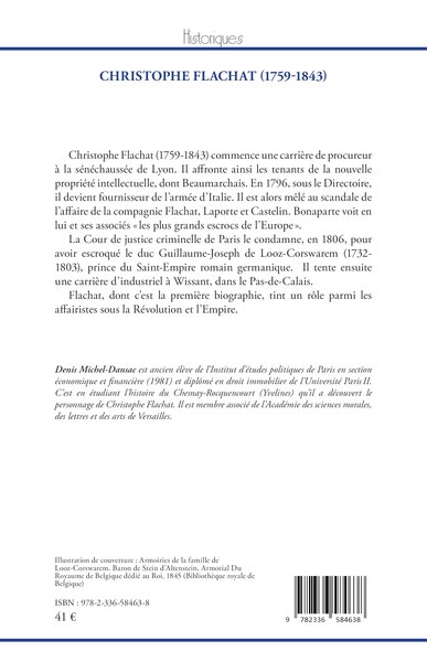 Christophe Flachat (1759-1843), Un affairiste sous Napoléon (9782336584638-back-cover)