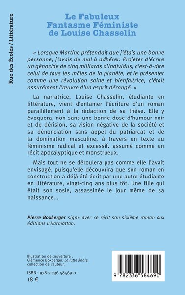 Le Fabuleux Fantasme Féministe de Louise Chasselin (9782336584690-back-cover)