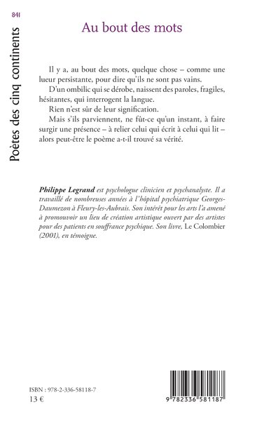 Au bout des mots (9782336581187-back-cover)