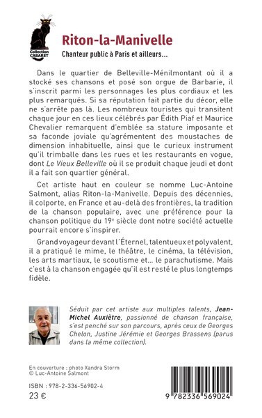 Riton-la-Manivelle, Chanteur public à Paris et ailleurs... (9782336569024-back-cover)