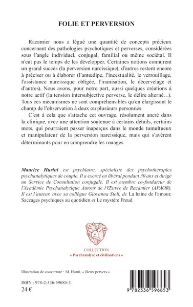 Folie et perversion, Étude clinique (9782336596853-back-cover)