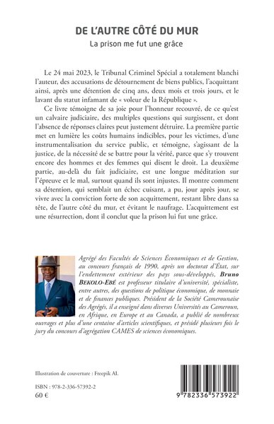 De l’autre côté du mur, La prison me fut une grâce (9782336573922-back-cover)