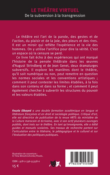 Le théâtre virtuel, De la subversion à la transgression (9782336553580-back-cover)