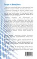 Corps et émotions (9782336511726-back-cover)
