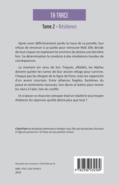 Ta trace, Tome 2 - Résilience (9782336534589-back-cover)