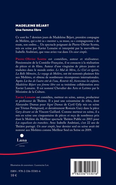 Madeleine Béjart, Une femme libre (9782336553016-back-cover)
