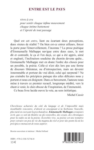 Entre est le pays (9782336527468-back-cover)