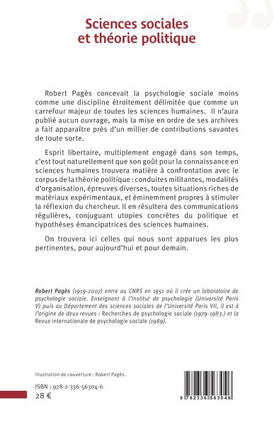 Sciences sociales et théorie politique (9782336563046-back-cover)