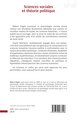 Sciences sociales et théorie politique (9782336563046-back-cover)