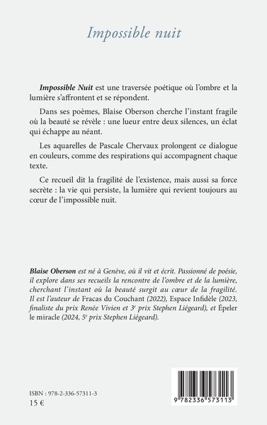 Impossible nuit (9782336573113-back-cover)