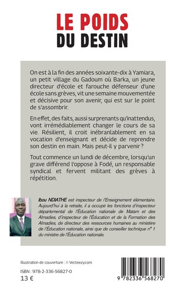 Le poids du destin (9782336568270-back-cover)