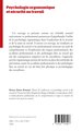 Psychologie ergonomique et sécurité au travail (9782336557007-back-cover)