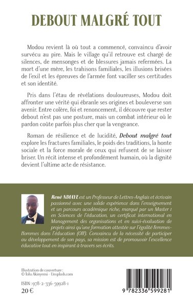 Debout malgré tout, Roman (9782336599281-back-cover)