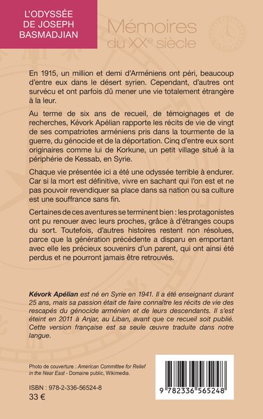 L’odyssée de Joseph Basmadjian, et autres récits d’enfants arméniens (9782336565248-back-cover)