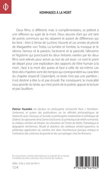 Hommage à la mort (9782336567945-back-cover)