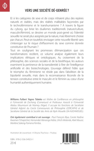 Vers une société dé-genrée ?, Transhumanisme, corps et émergence de nouvelles identités (9782336549231-back-cover)