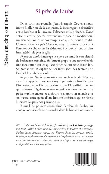 Si près de l’aube (9782336563626-back-cover)