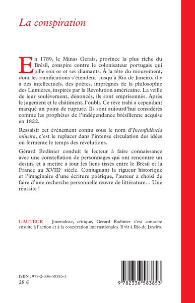 La conspiration, Brésil, 1789 (9782336583853-back-cover)