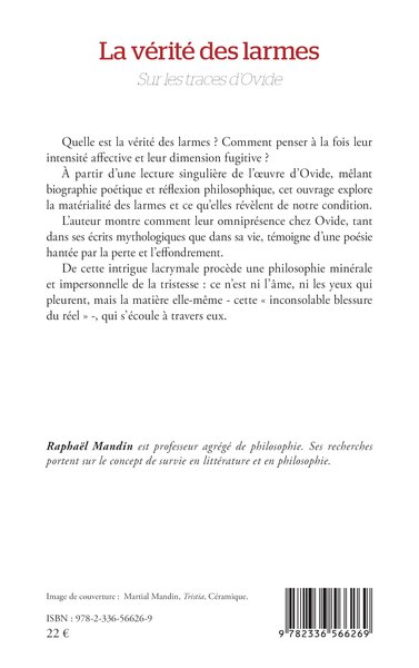 La vérité des larmes, Sur les traces d’Ovide (9782336566269-back-cover)