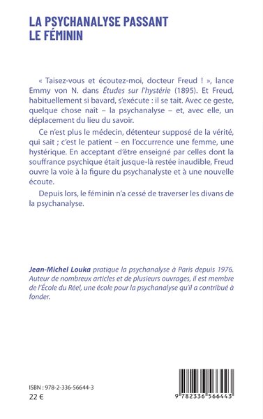 La psychanalyse passant le féminin (9782336566443-back-cover)