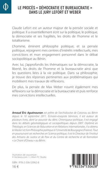 Le procès « démocratie et bureaucratie » dans le jury Lefort et Weber, Généalogie conceptuelle et analyse de terrain (9782336530628-back-cover)