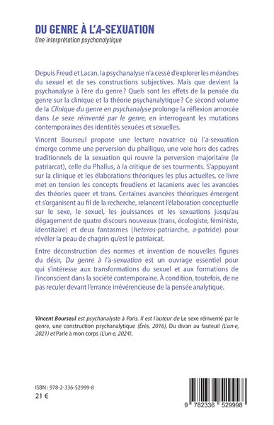 Du genre à l'a-sexuation, Une interprétation psychanalytique (9782336529998-back-cover)