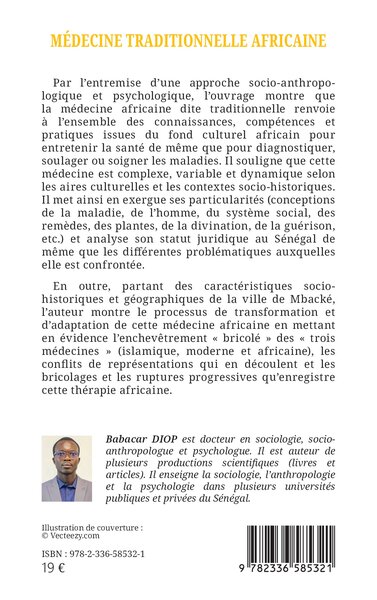 Médecine traditionnelle africaine, Particularités, conflits et bricolages de représentations - Socio-anthropologie et psychologi (9782336585321-back-cover)