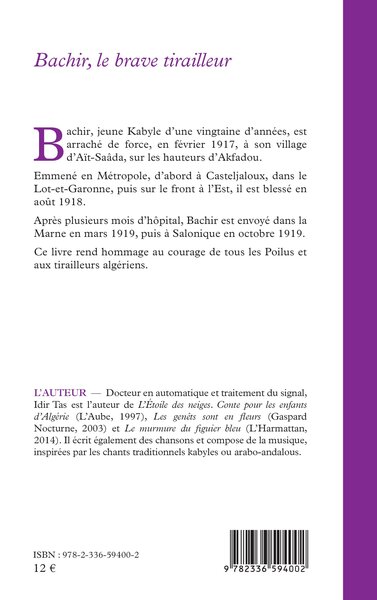 Bachir, le brave tirailleur (9782336594002-back-cover)
