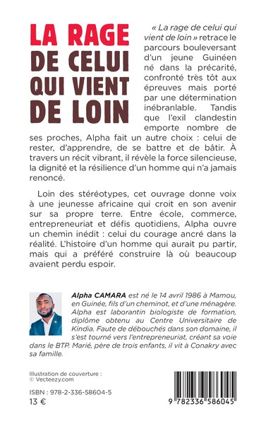 La rage de celui qui vient de loin (9782336586045-back-cover)