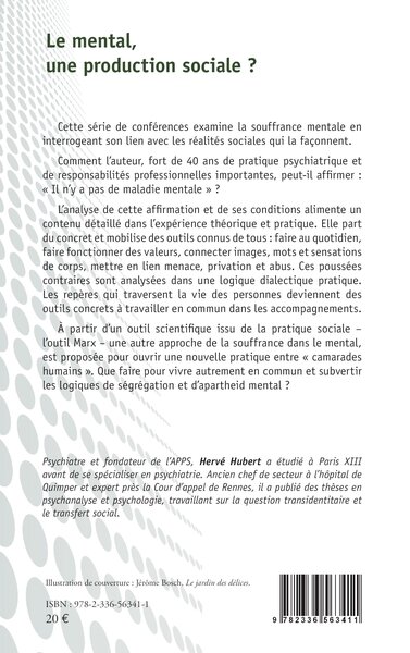 Le mental, une production sociale ? (9782336563411-back-cover)