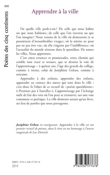 Apprendre à la ville (9782336577678-back-cover)